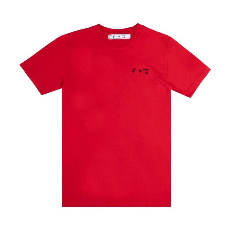 Off-White Logo Slim T-Shirt Red/Black
