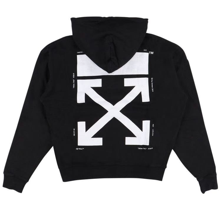 Off-White Kiss Graphic Print Hoodie Black