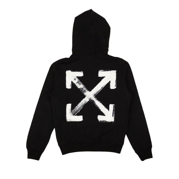 Off-White Paint Arrow Slim Hoodie Black/White