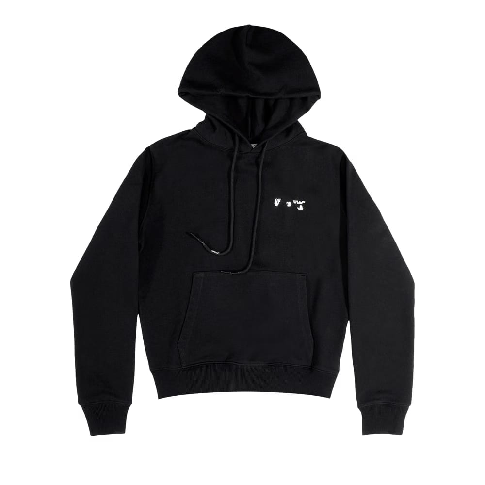 Off-White Logo Slim Hoodie Black/White