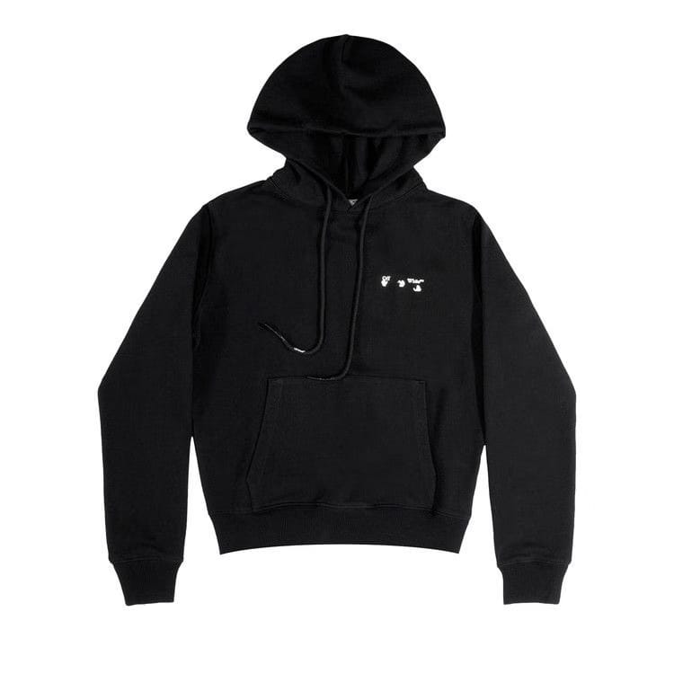 Off-White Logo Slim Hoodie Black/White