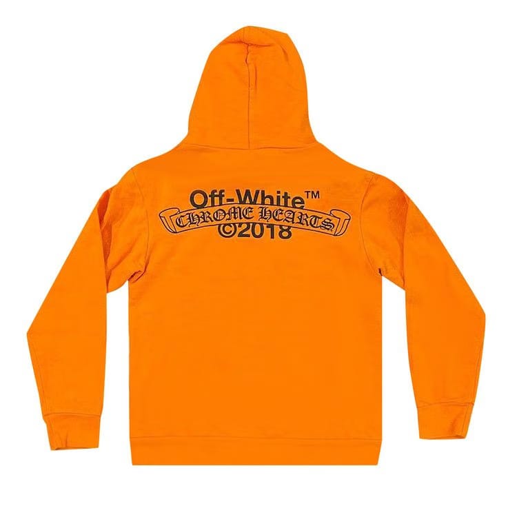 Chrome Hearts x Off-White Scroll Hoodie Orange