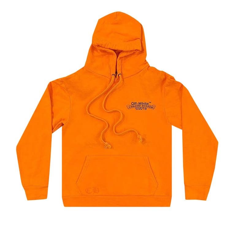 Chrome Hearts x Off-White Scroll Hoodie Orange