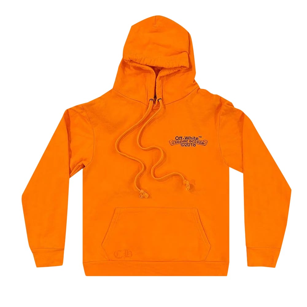 Chrome Hearts x Off-White Scroll Hoodie Orange