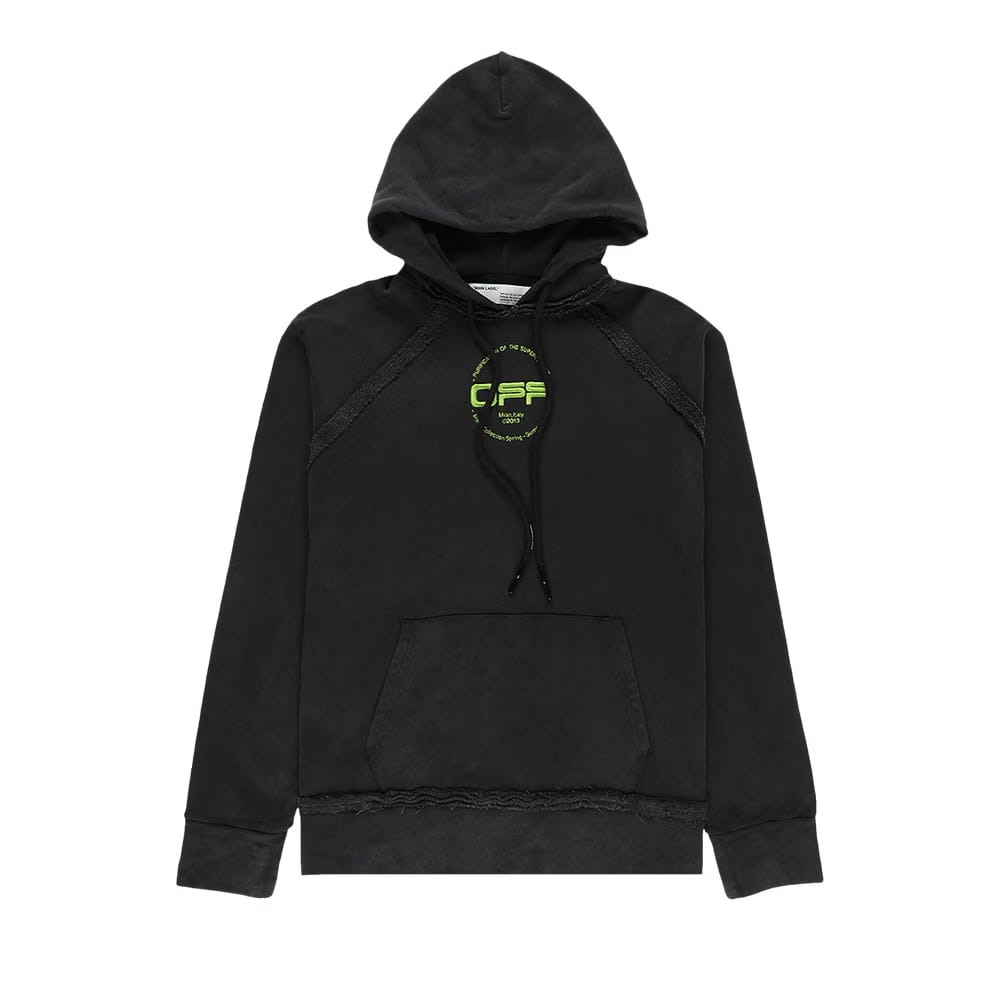 Off-White Hand Logo Incompiuto Hoodie Black