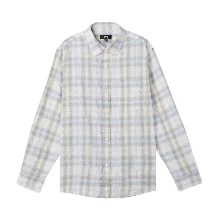 Stussy Beach Plaid Shirt Off White