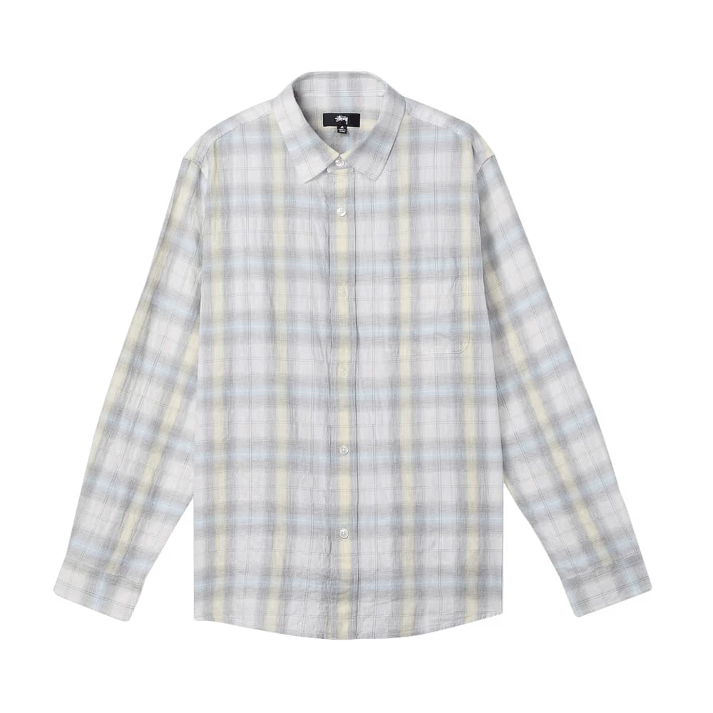 Stussy Beach Plaid Shirt Off White