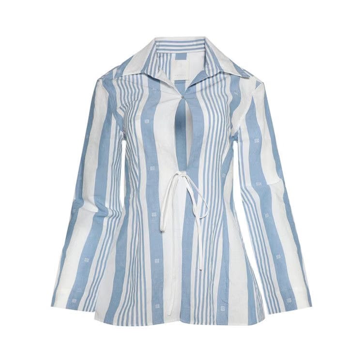 Givenchy Shirt With Knots Blue/Off White