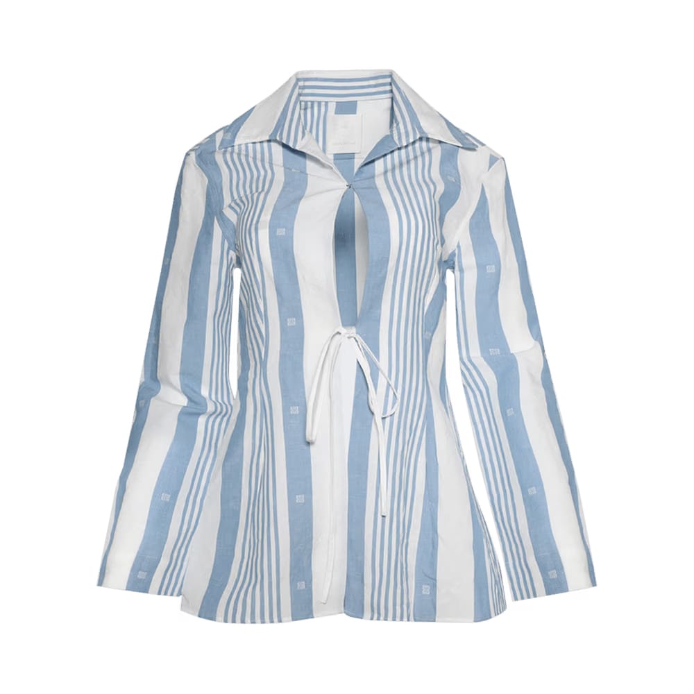 Givenchy Shirt With Knots Blue/Off White