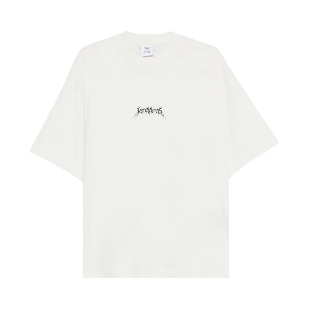 Vetements Metal Logo Regular T-Shirt Ice White