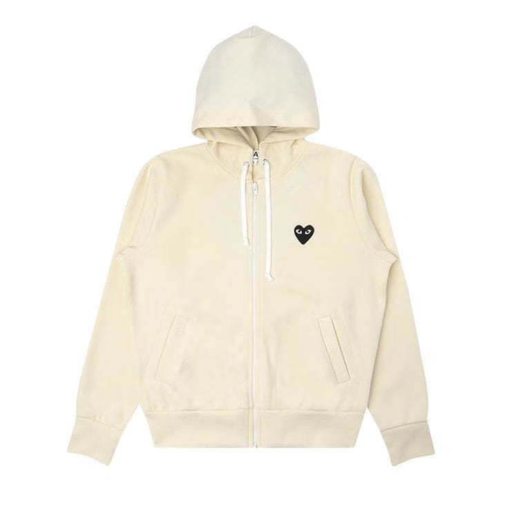 Comme des Garçons PLAY Big Black Heart Hoodie Off-White