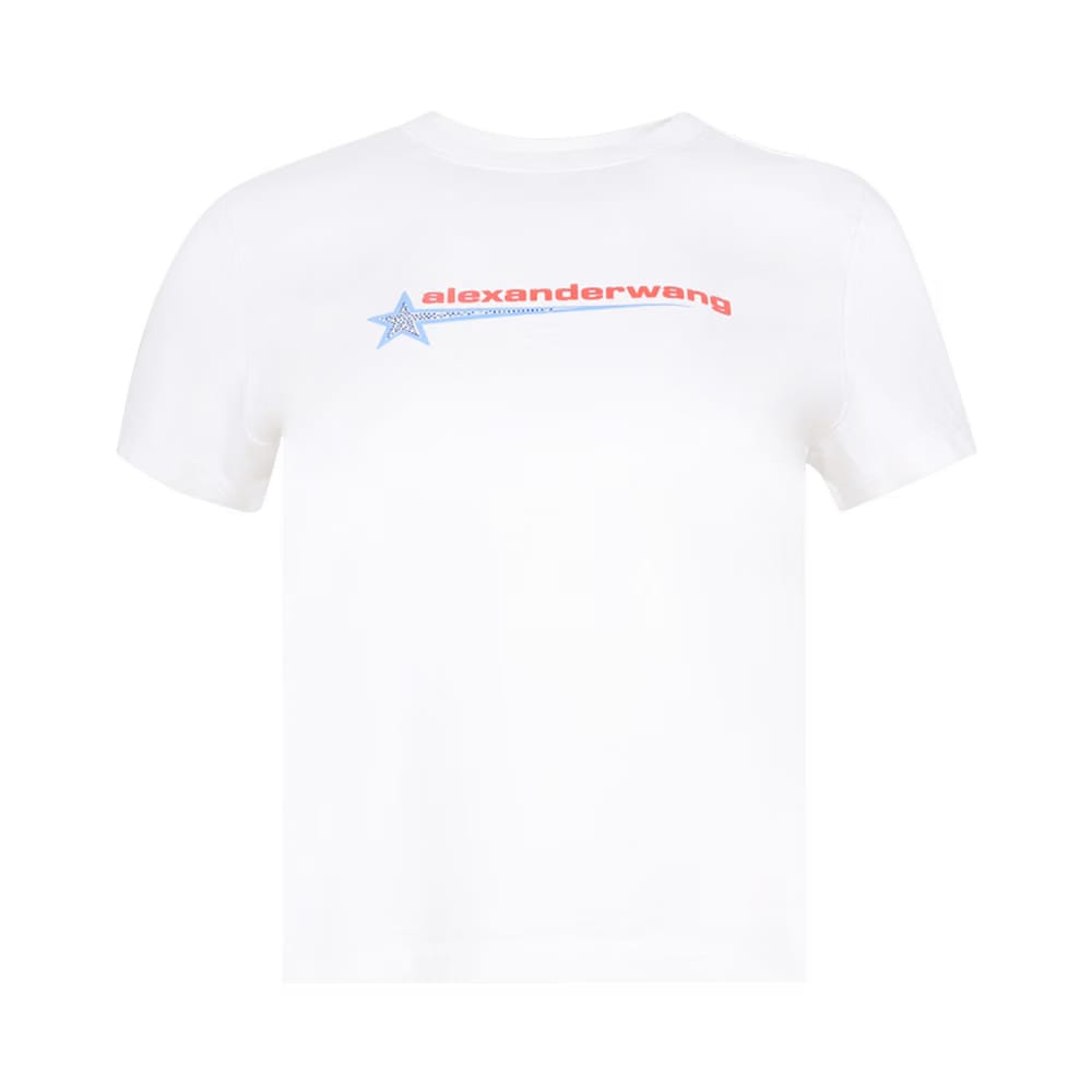 Alexander Wang Shrunken T-Shirt W/ Graphic White