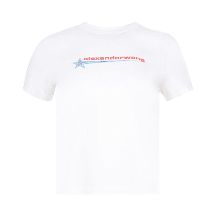 Alexander Wang Shrunken T-Shirt W/ Graphic White