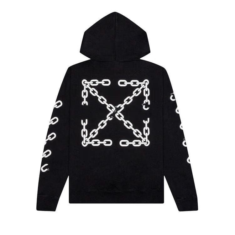 Off-White Chain Arrow Slim Hoodie Black/White