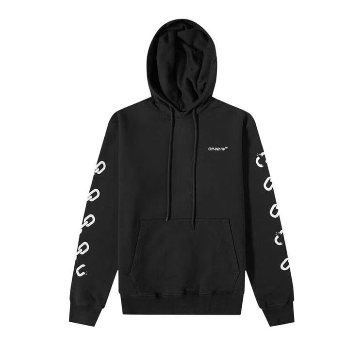 Off-White Chain Arrow Slim Hoodie Black/White
