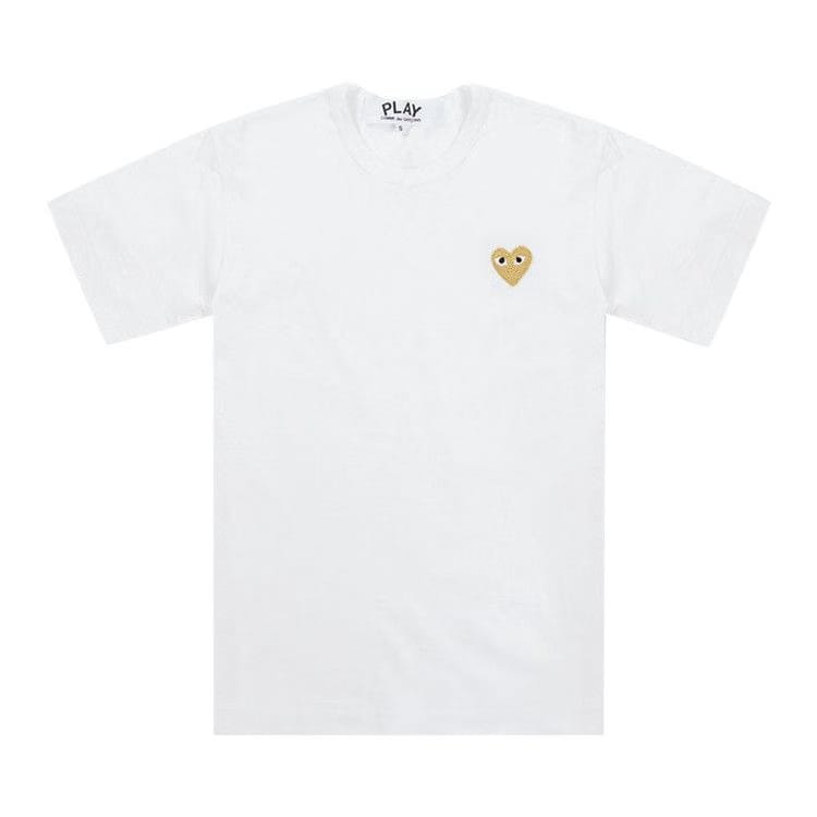 Comme des Garçons PLAY Gold Heart T-Shirt White