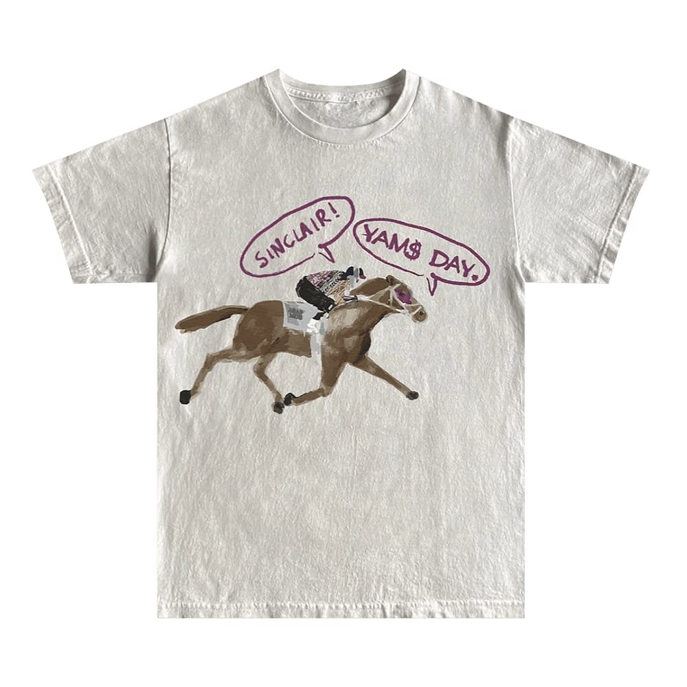 Sinclair x Yams Day 2021 Long Beach Horse T-Shirt White