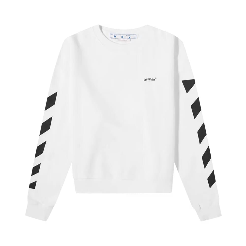 Off-White Diagonal Helvetica Oversized Sweatshirt White