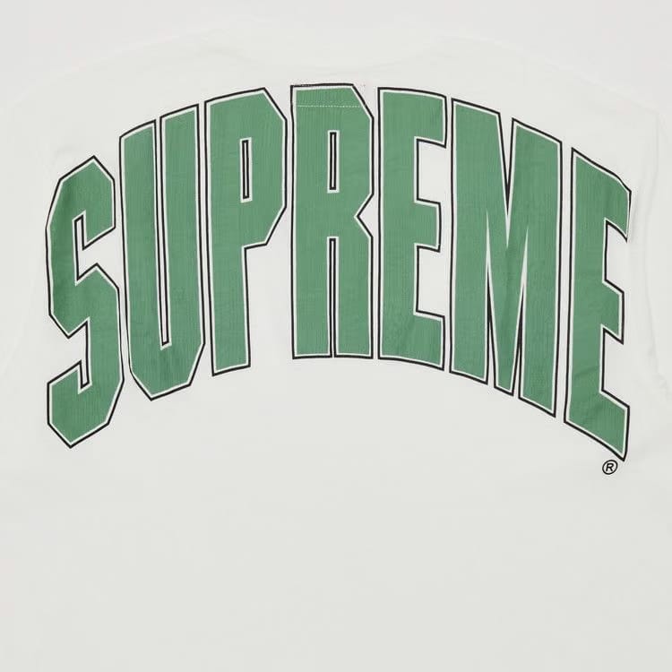 Supreme Cracked Back Arc Shorts-Sleeve Top White