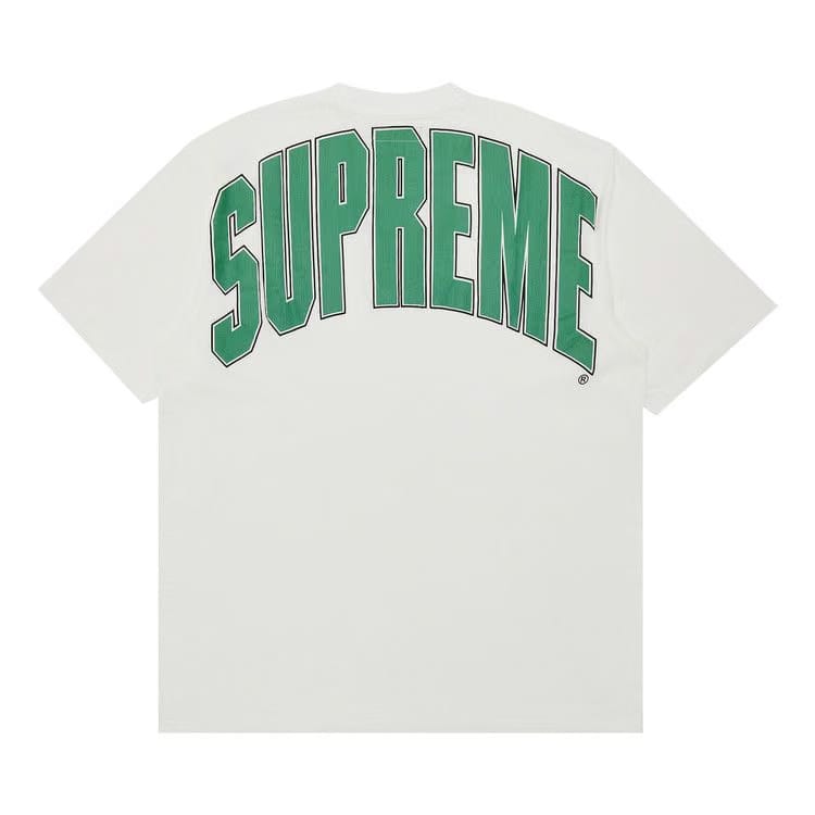 Supreme Cracked Back Arc Shorts-Sleeve Top White