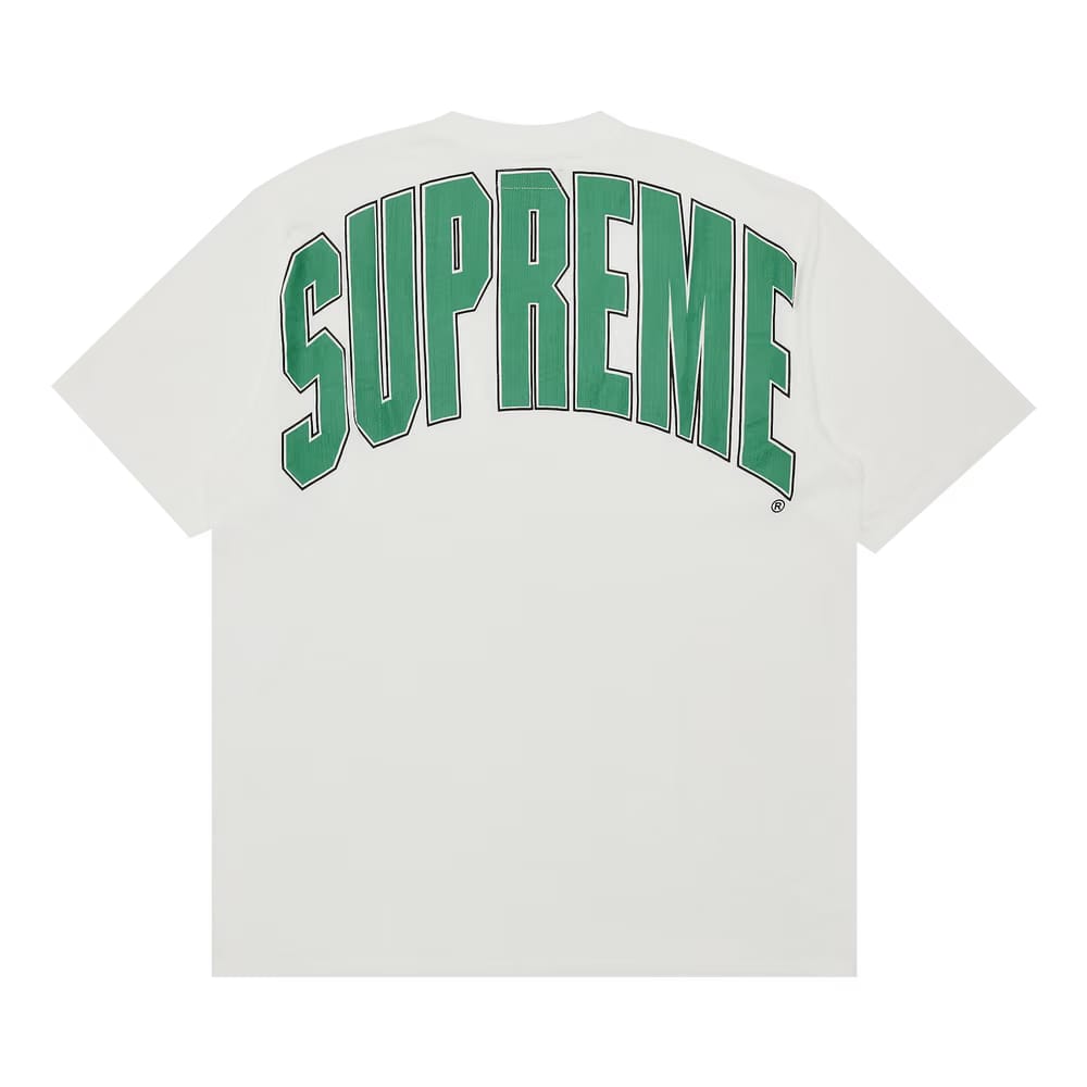 Supreme Cracked Back Arc Shorts-Sleeve Top White
