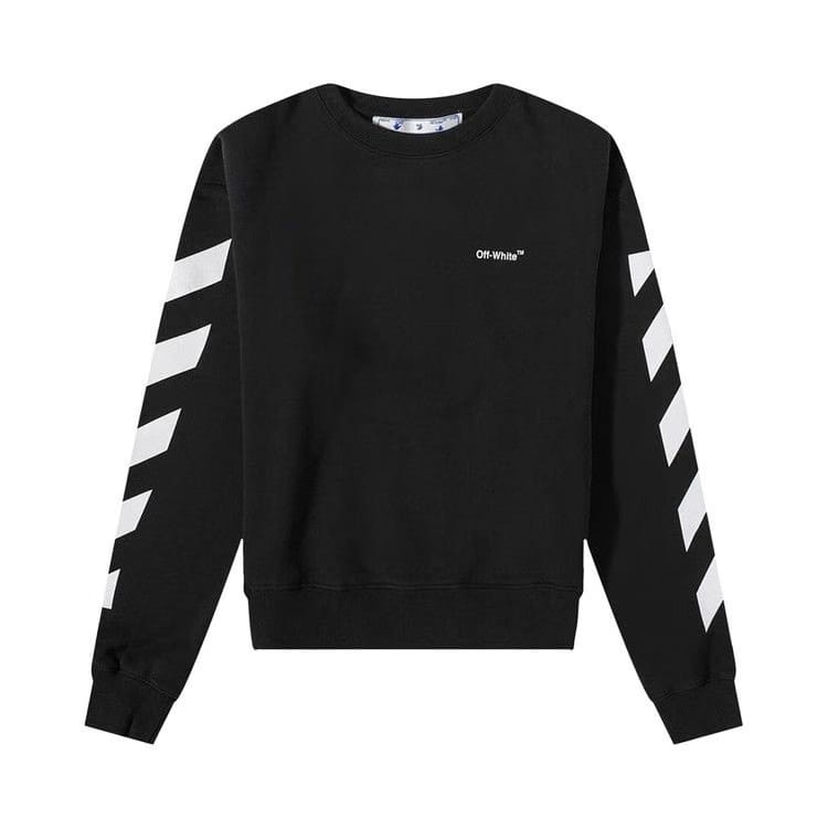 Off-White Diagonal Helvetica Oversized Swetshirt Black