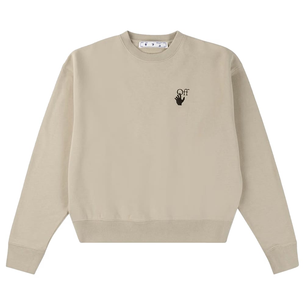 Off-White Bubble Arrow Over Crewneck Abbey Stone