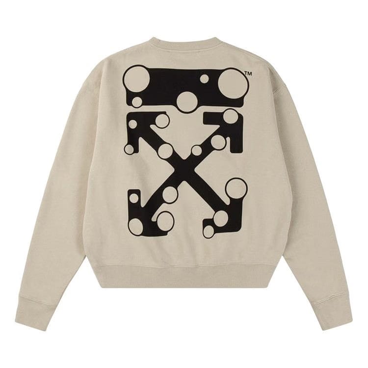 Off-White Bubble Arrow Over Crewneck Abbey Stone