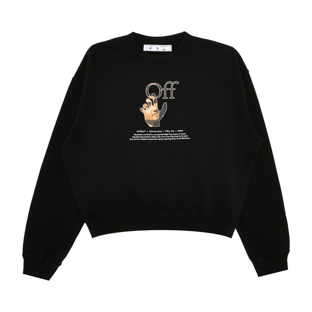 Off-White Caravaggio Hand Over Crewneck Black/Multicolor