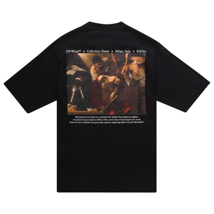 Off-White Caravaggio Crowning Skate T-Shirt Black/White