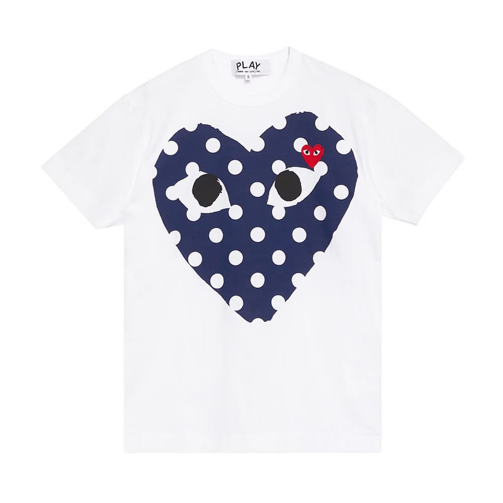 Comme des Garçons PLAY Polka Dot Full Heart T-Shirt White