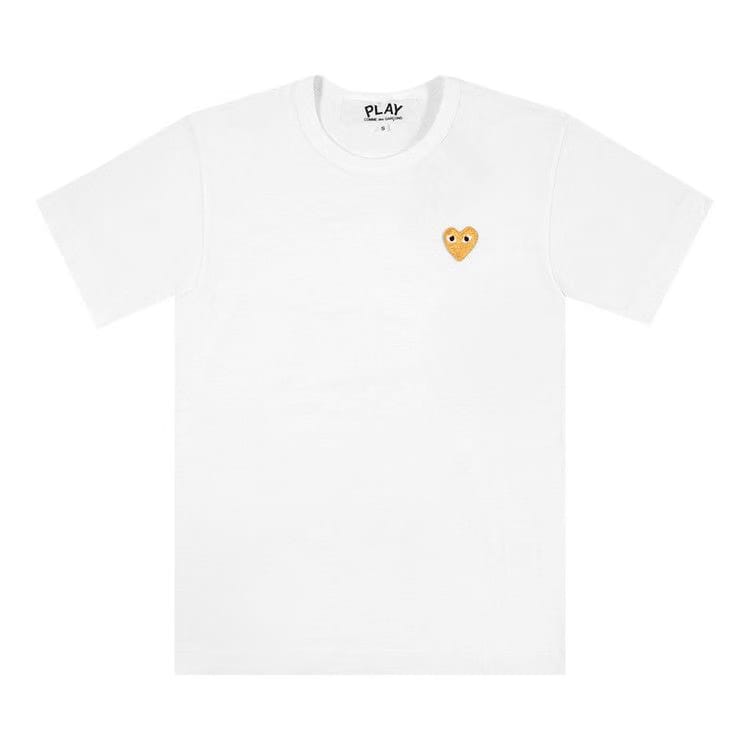 Comme des Garçons Play T-Shirt With Gold Heart White