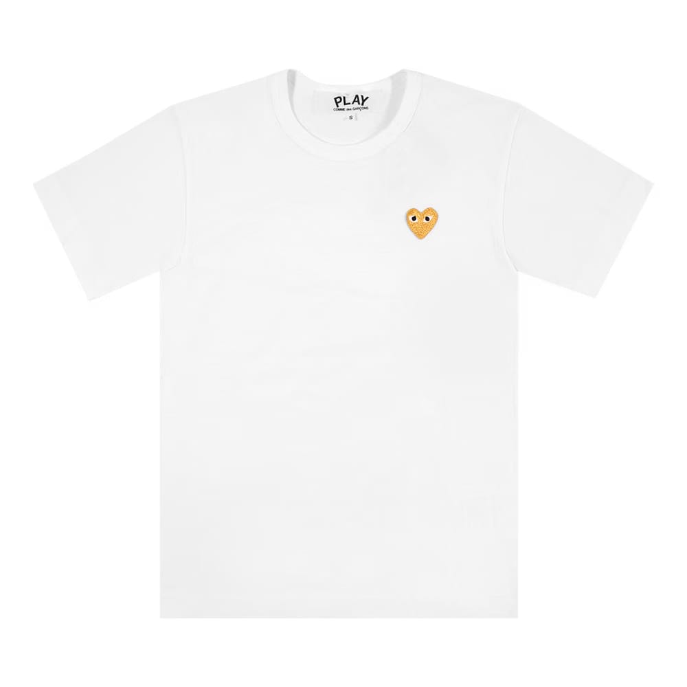 Comme des Garçons Play T-Shirt With Gold Heart White