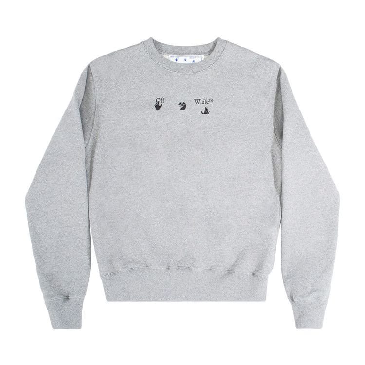 Off-White Marker Slim Crewneck Melange Grey