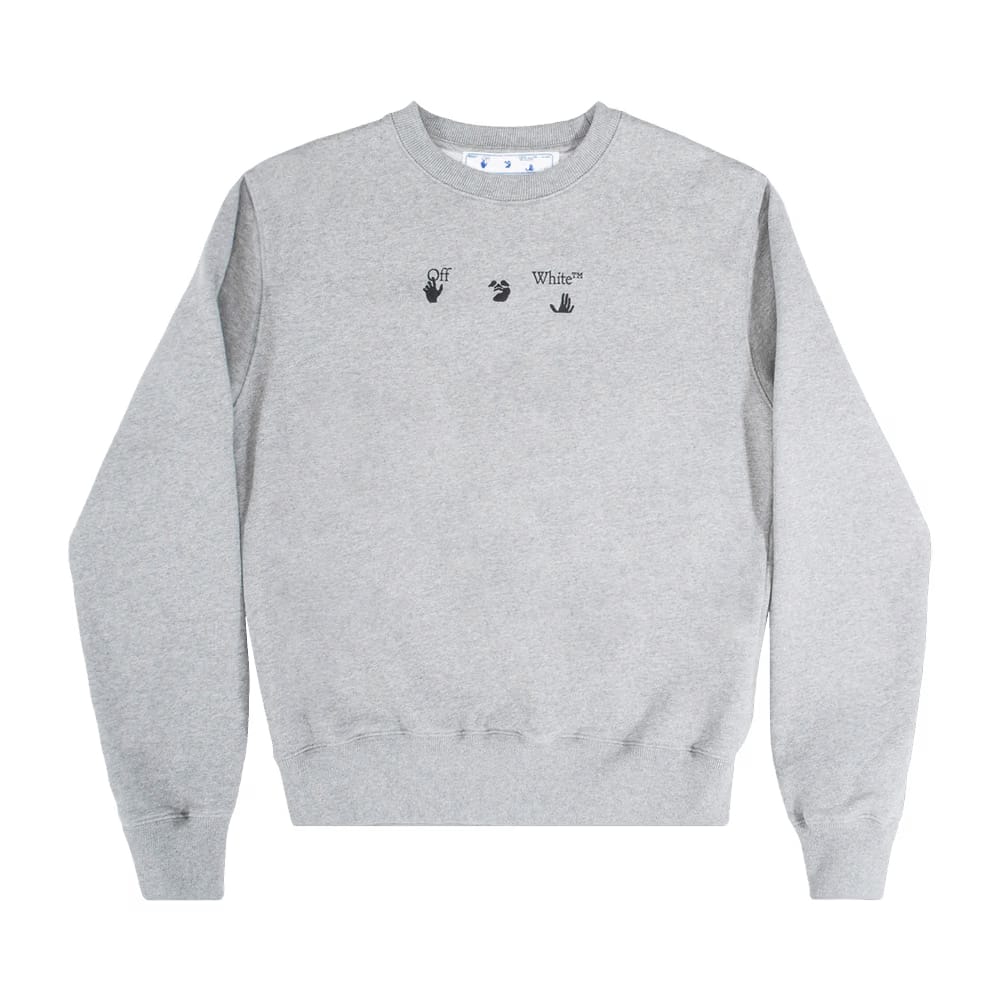 Off-White Marker Slim Crewneck Melange Grey