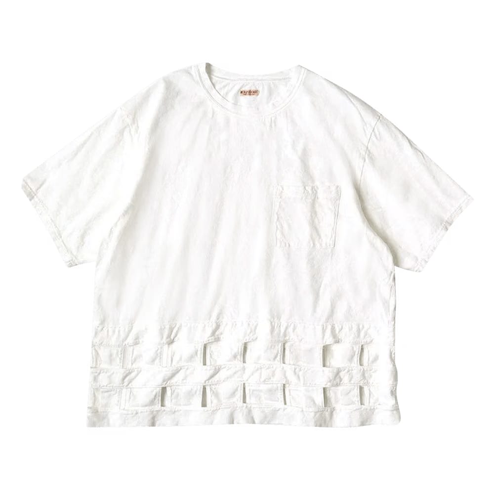 Kapital 20 / -Jersey Windowpane T-Shirt White