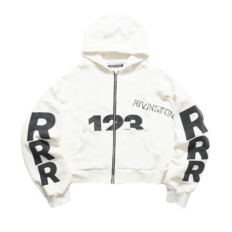 RIVINGTON roi Rebis Uso 123 CVA Zip Hoodie Max White