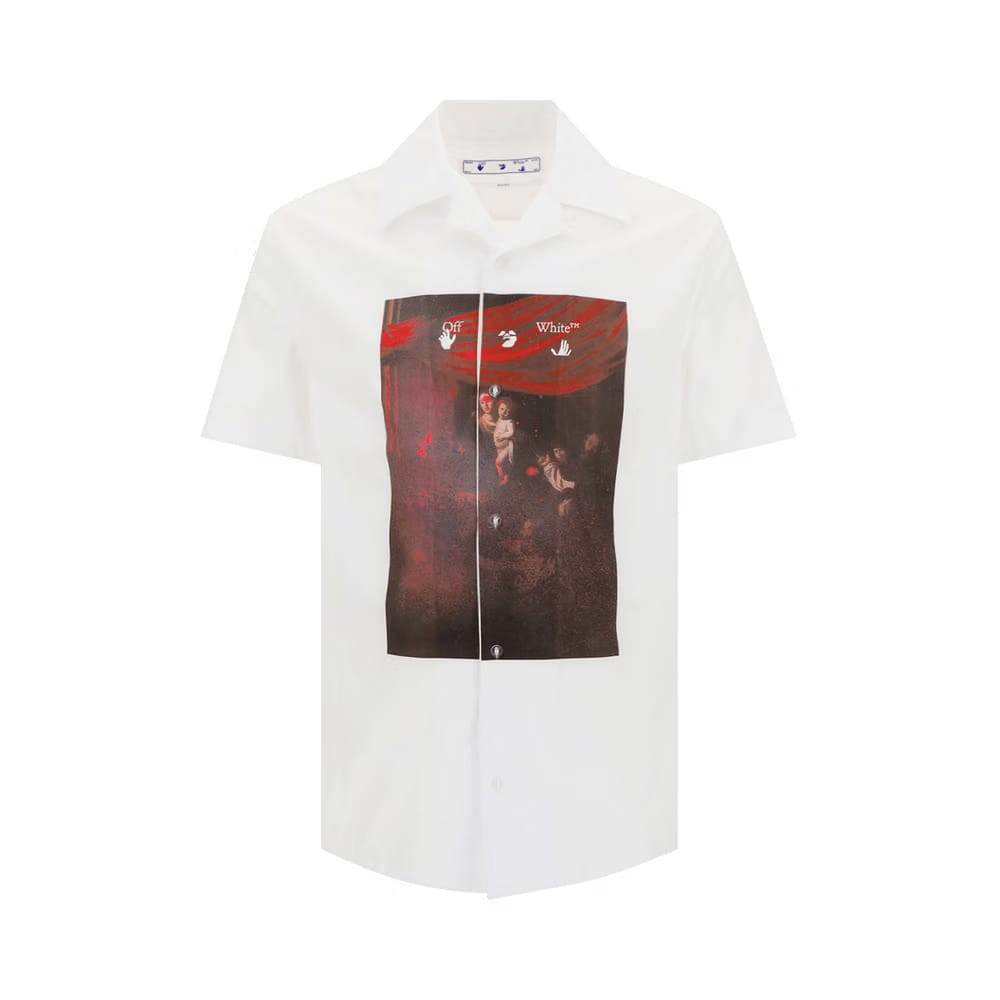Off-White Sprayed Caravaggio Holiday Shirt White/Red