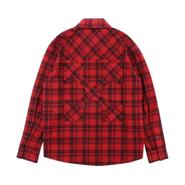 Off-White Flannel Check Shirt Red