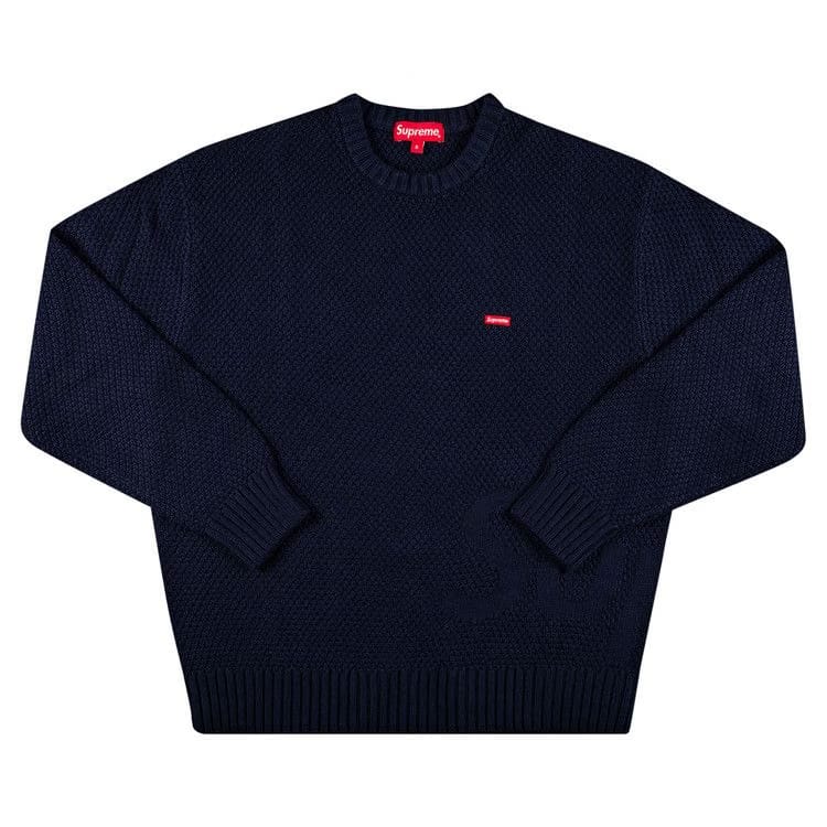 Supreme Textured Small Box Sweater Navy