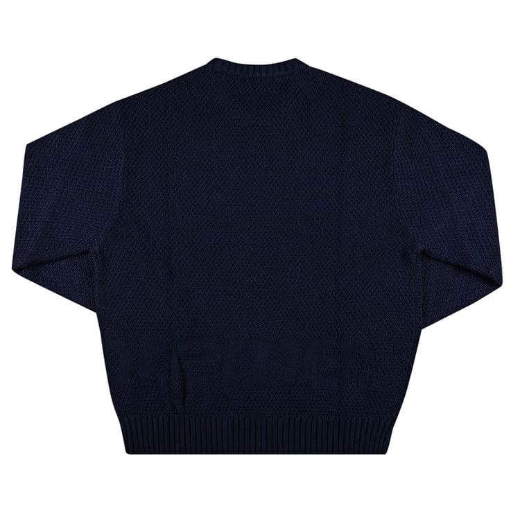 Supreme Textured Small Box Sweater Navy