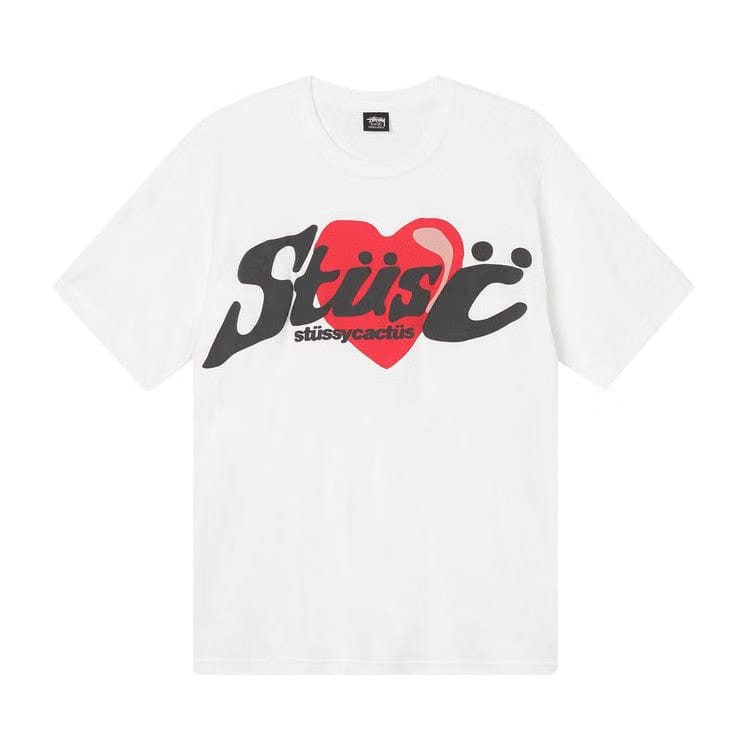 Stussy x Cactus Plant Flea Market Heart T-Shirt White