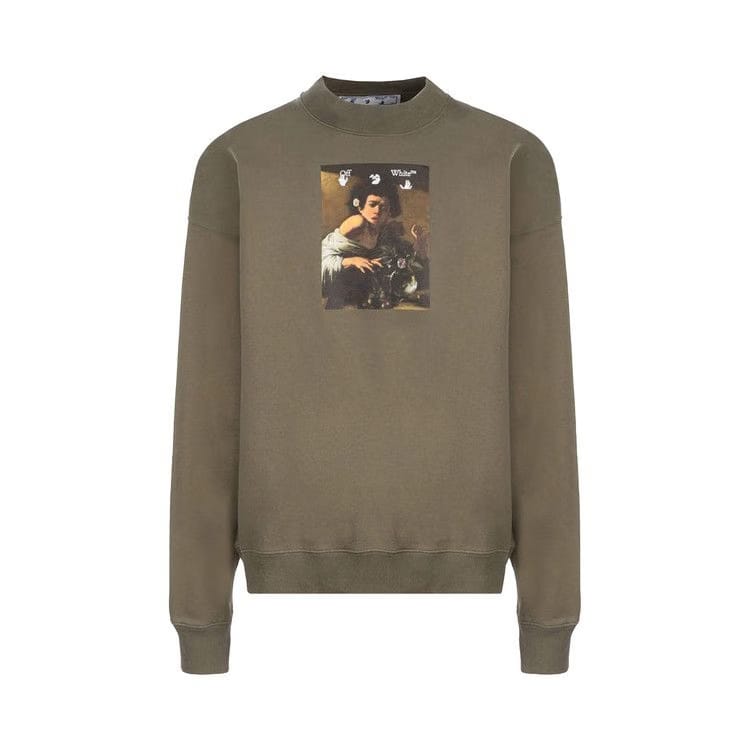 Off-White Caravaggio Boy Skate Crewneck Green/Multicolor
