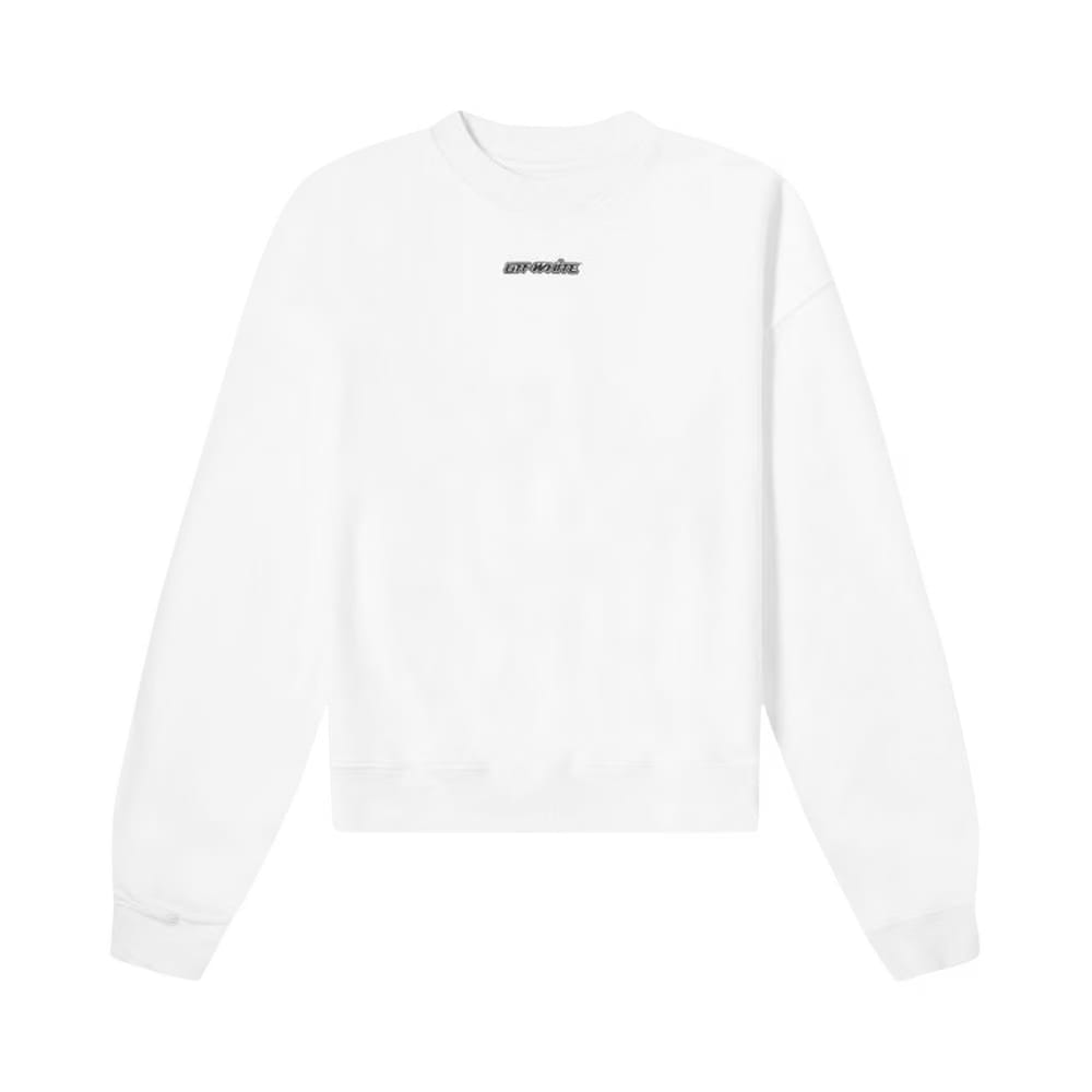 Off-White Marker Over Crewneck White/Blue
