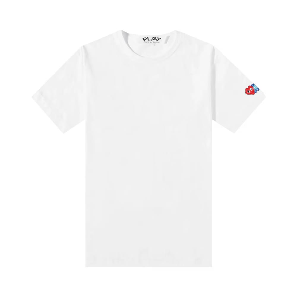 Comme des Garçons PLAY x Invader Logo Patch T-Shirt White