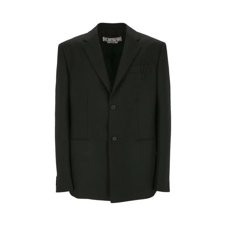 Off-White Single Breasted Blazer Black