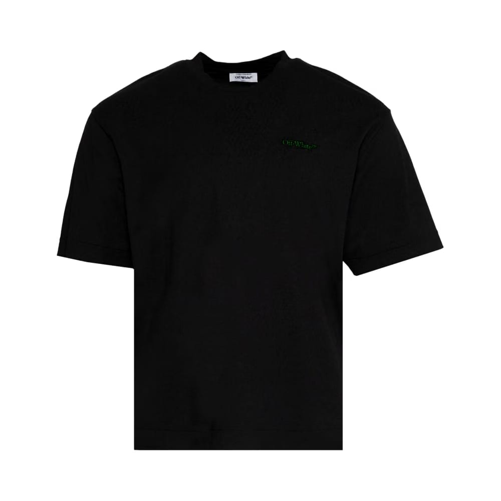 Off-White Moon Cam Arrow Skate Shorts-Sleeve T-Shirt Black/Green