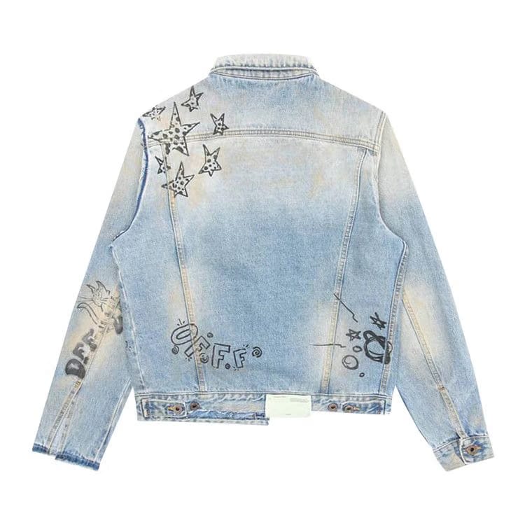 Off-White Wizard Slim Deconstructed Jacket Extreme Bleach
