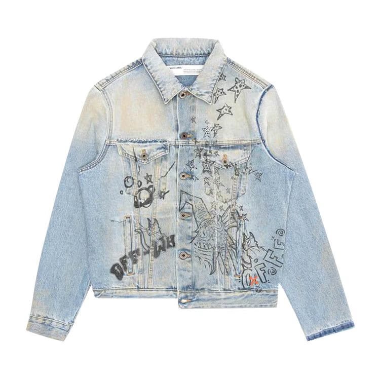 Off-White Wizard Slim Deconstructed Jacket Extreme Bleach