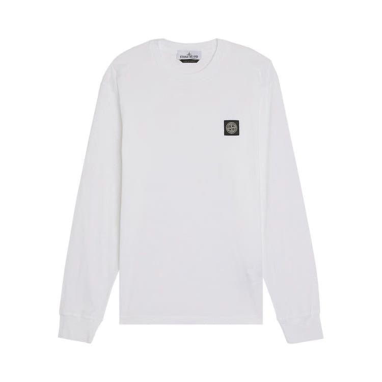 Stone Island Compass Patch Logo Long-Sleeve T-Shirt White